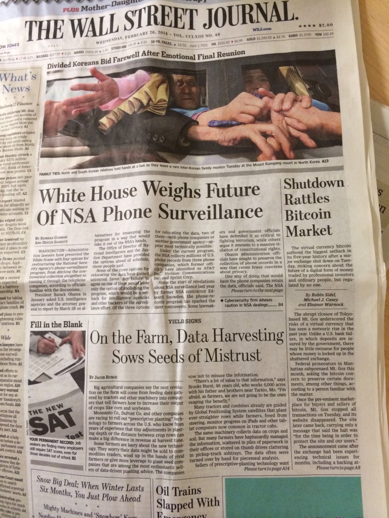 Bitcoin story in the Wall Street Journal part 2