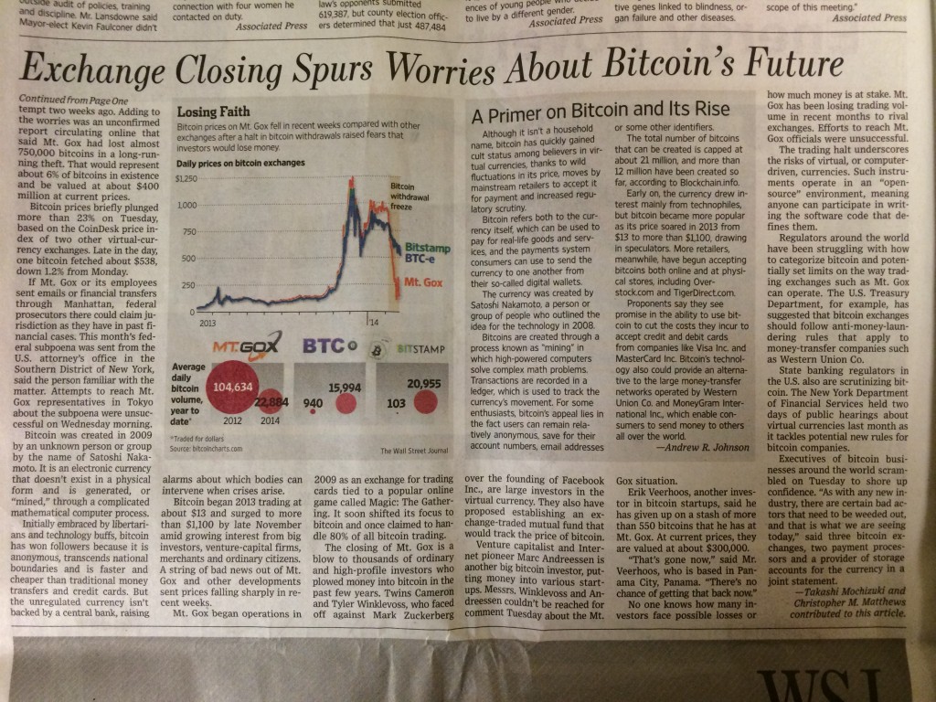 Bitcoin story in the Wall Street Journal part 3